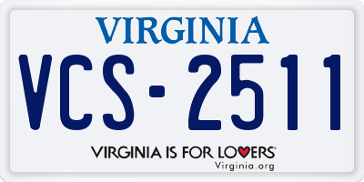 VA license plate VCS2511