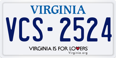 VA license plate VCS2524