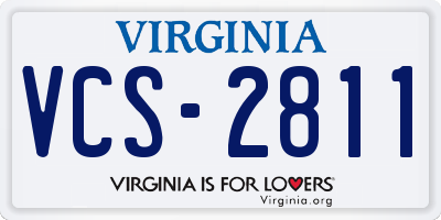 VA license plate VCS2811