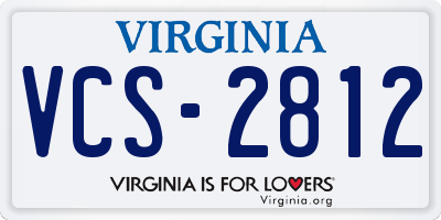 VA license plate VCS2812