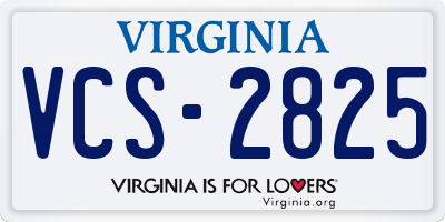 VA license plate VCS2825