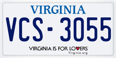 VA license plate VCS3055