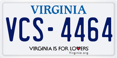 VA license plate VCS4464