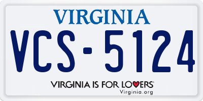 VA license plate VCS5124