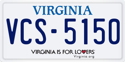 VA license plate VCS5150