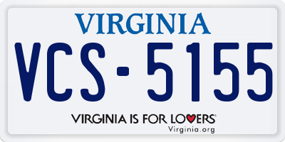 VA license plate VCS5155