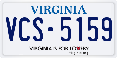 VA license plate VCS5159