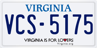 VA license plate VCS5175