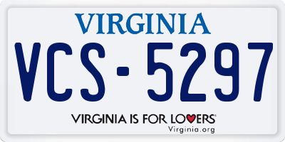 VA license plate VCS5297