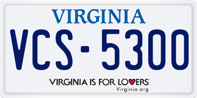 VA license plate VCS5300