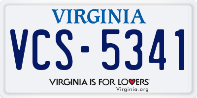 VA license plate VCS5341