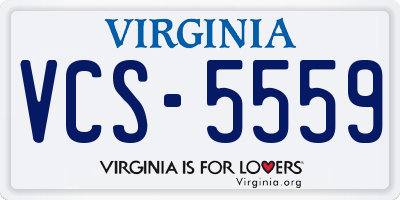 VA license plate VCS5559