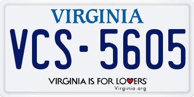 VA license plate VCS5605