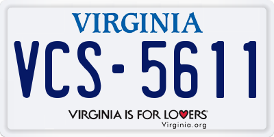 VA license plate VCS5611