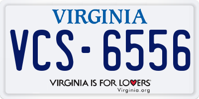 VA license plate VCS6556
