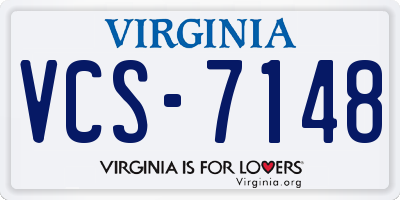 VA license plate VCS7148