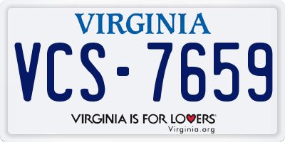 VA license plate VCS7659
