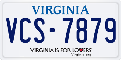 VA license plate VCS7879