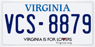 VA license plate VCS8879