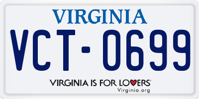 VA license plate VCT0699