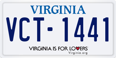VA license plate VCT1441