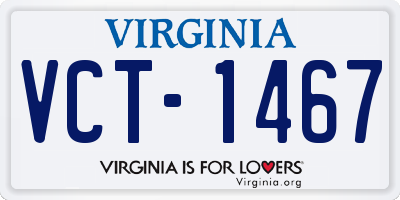 VA license plate VCT1467