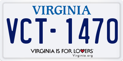 VA license plate VCT1470
