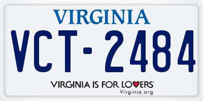 VA license plate VCT2484