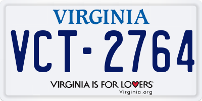 VA license plate VCT2764