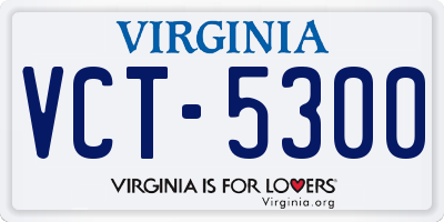 VA license plate VCT5300