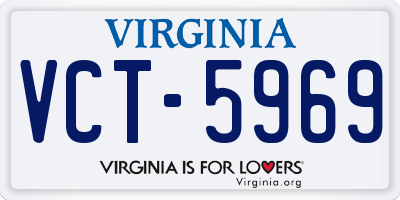 VA license plate VCT5969