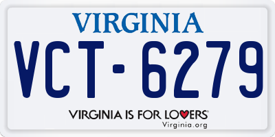 VA license plate VCT6279