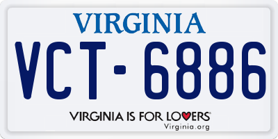 VA license plate VCT6886