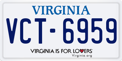 VA license plate VCT6959