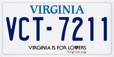 VA license plate VCT7211