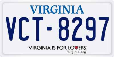 VA license plate VCT8297