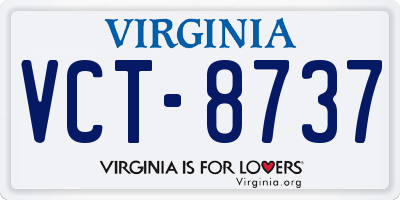 VA license plate VCT8737