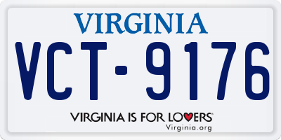 VA license plate VCT9176