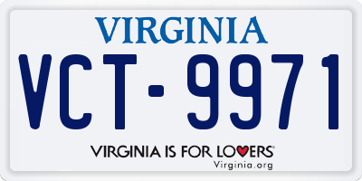 VA license plate VCT9971