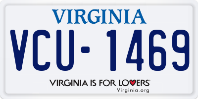 VA license plate VCU1469