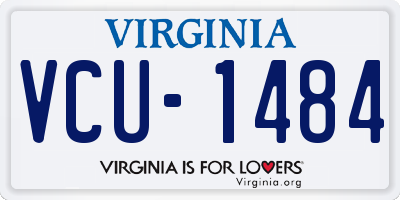 VA license plate VCU1484