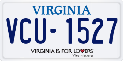 VA license plate VCU1527