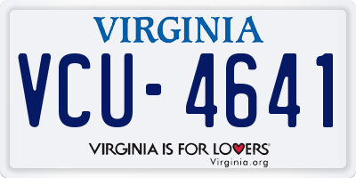 VA license plate VCU4641