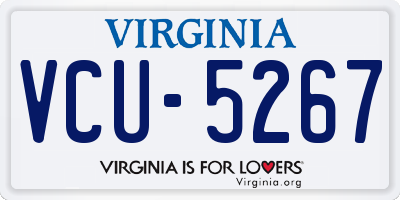 VA license plate VCU5267