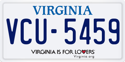 VA license plate VCU5459