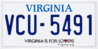VA license plate VCU5491
