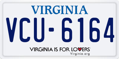 VA license plate VCU6164