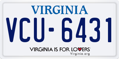 VA license plate VCU6431