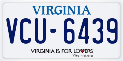 VA license plate VCU6439