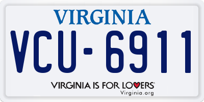 VA license plate VCU6911